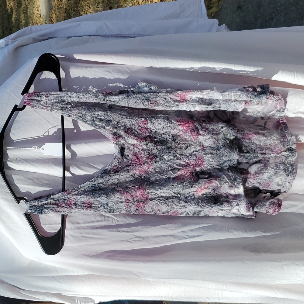 Tie Dye Lace Tank Top Large